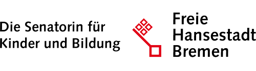 Das Bild zeigt ein Logo. Darauf steht: "Die Senatorin für Kinder und Bildung. Freie Hansestadt Bremen"